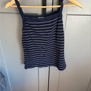 Striped Navy Tank Top